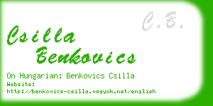 csilla benkovics business card